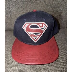 DC Comics Superman Hat Cap Snap Back Mens One Size Blue Red Man Of Steel Logo